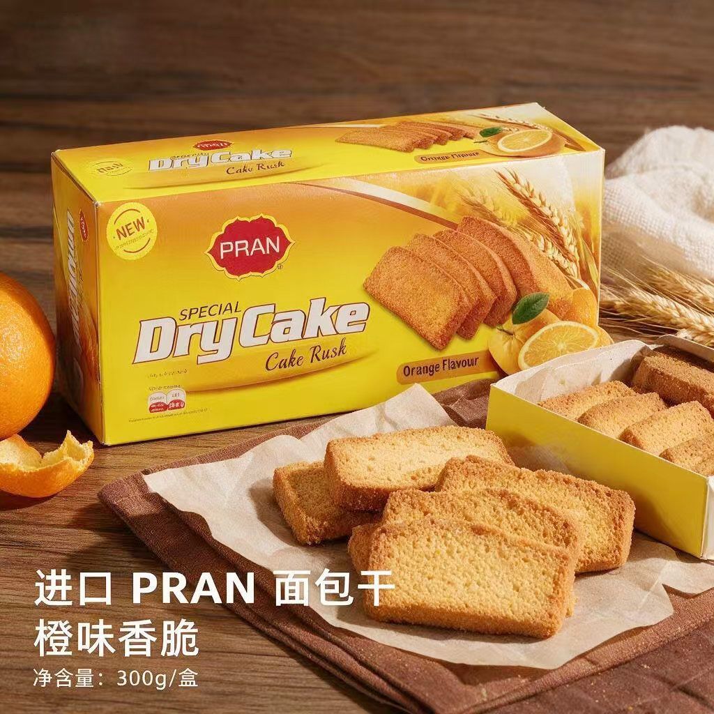 临期特价熊古屋南亚进口法式奶香橙味面包干300g酥脆休闲美食早餐