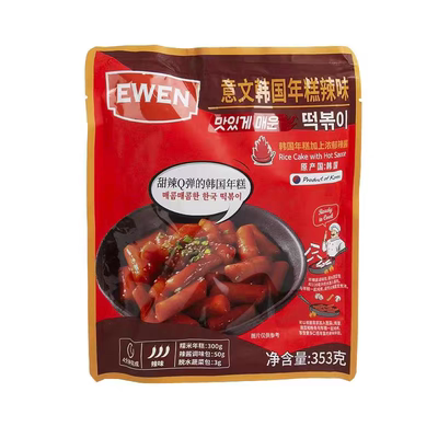 临期特价韩国进口意文年糕原味辣味年糕拉面353g方便速食韩式年糕