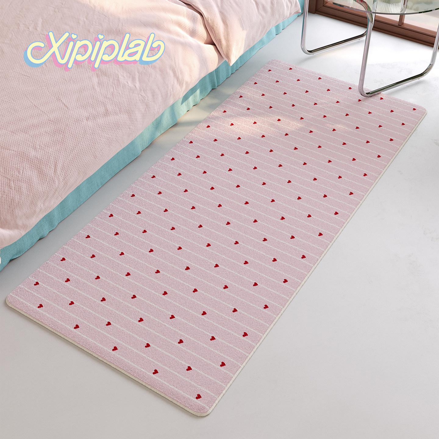 xipiplab奶油风家用卧室地毯