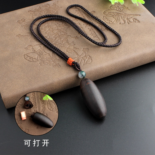黑檀木项链男女款朱砂小瓶