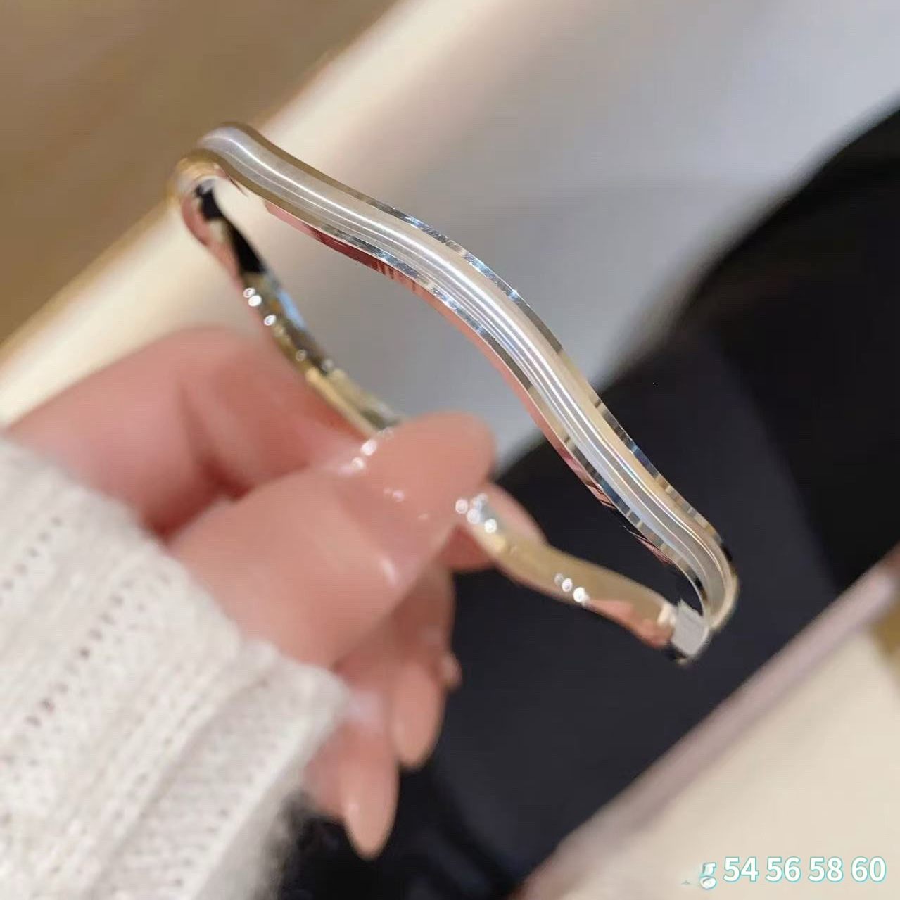 立大福足银波浪边双色银