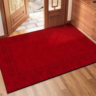 入户地垫2025新款 高级感乔迁大门口耐脏防滑地毯家用红色玄关脚垫