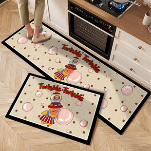 星星人厨房地垫防滑可擦免洗专用脚垫地毯硅藻泥厨房防油防污地垫