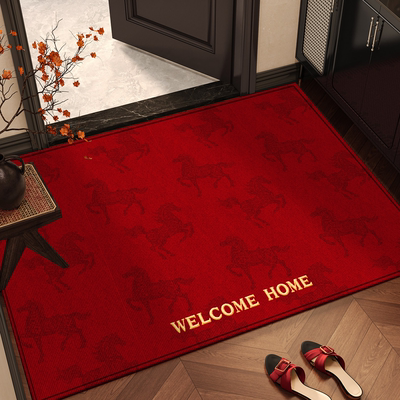 马年地垫入户门垫门口进门红色脚垫家用高级室内耐脏防滑专用地毯