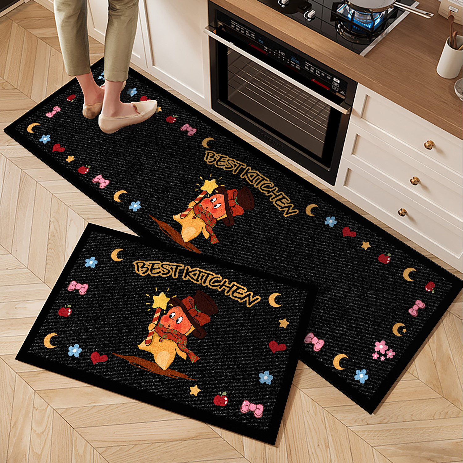 星星人硅藻泥厨房卡通地垫地毯吸水速干脚垫防滑长条门口可定制,居家布艺,厨房地垫,淘宝优惠券,粉丝福利购,淘宝优惠卷