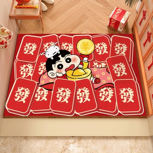蜡笔小新入户门可裁剪防滑地垫室外大门口地毯进门耐脏防滑脚踩垫