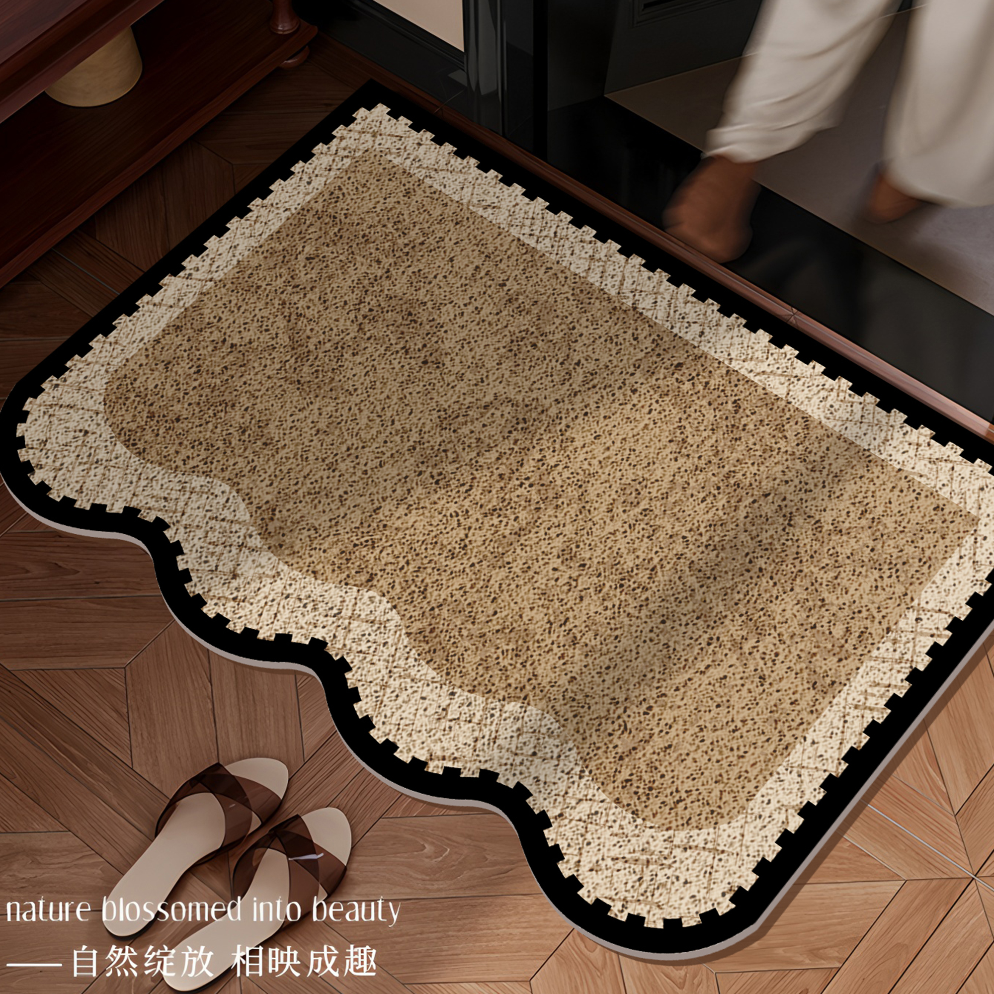高级感丝圈入户门地垫家门口进门专用防滑脚垫玄关门外入门垫子