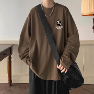 上衣宽松打底衫 感小众港风装 0325k 2026春款 春夏男t恤长袖