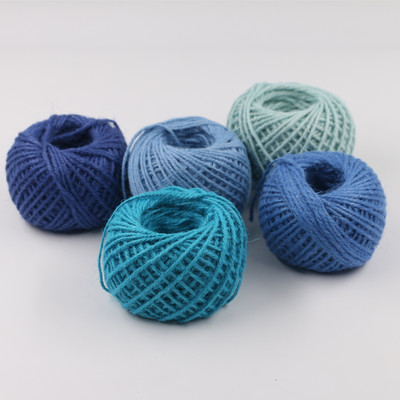 现货2mm彩色装饰麻绳 幼儿园DIY手工复古天然麻线球 吊牌绳子