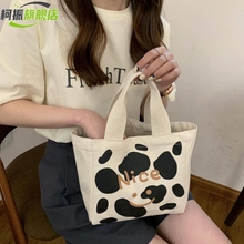 出门上班小拎包日系手提小包包女饭盒便当包小众百搭迷你布包帆布