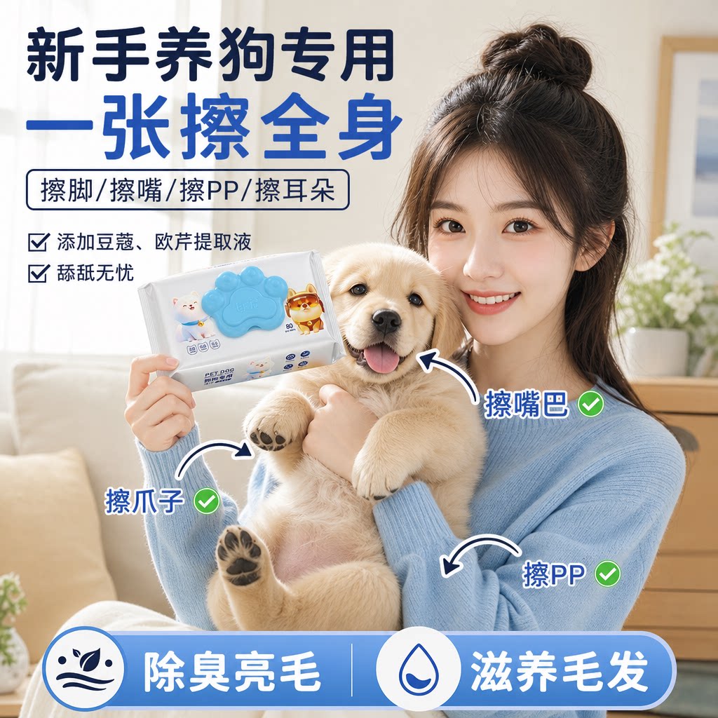 狗狗湿巾生物酶除臭杀菌不刺激