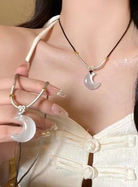 黑月光!银耀石高级感编织挂绳