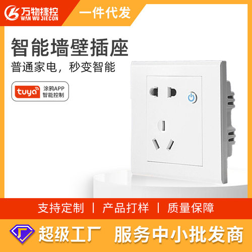 涂鸦智能插座定时器电源时控PC材质USB墙壁无线遥控开关插座面板