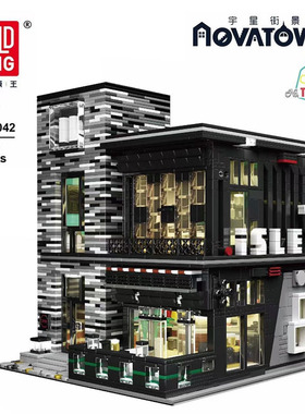 16042城市街景创意系列酒吧成年高难度拼装积木玩具礼物