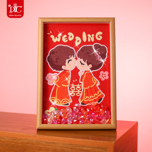 蒂彩手工钻石画新婚礼物装饰摆台