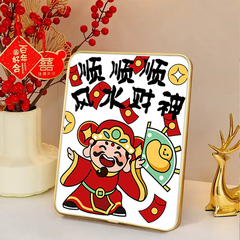 DC蒂彩财神爷摆台钻石画带框顺风顺水2025新款手工diy点钻十字绣