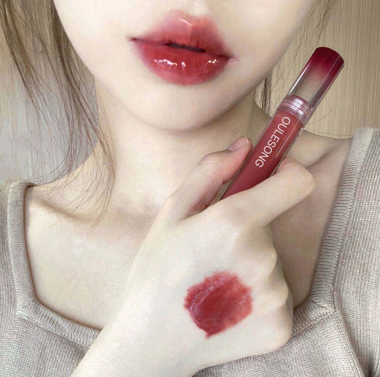 纯欲天花板~唇釉镜面水光玻璃唇蜜持久不掉色素颜显白女学生口红