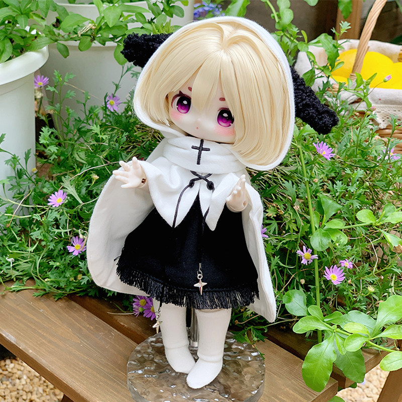 原创三插六bjd娃衣六分黑脸羊无属性可爱暗黑系礼服玩偶衣服套装