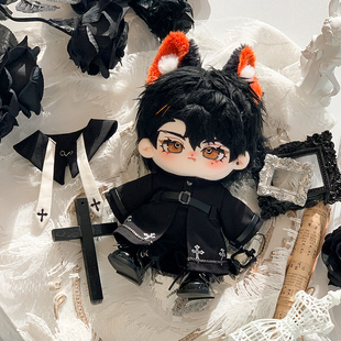 原创棉花娃娃20cm神父娃衣无属性暗黑风时尚 礼服华丽玩偶衣服套装