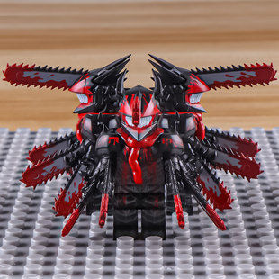 乐玩具国产第三方积木电次黑暗电锯恶魔链锯人儿童拼装人仔模型高