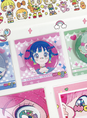 Mog lllustration魔法少女系列双闪徽章吧唧谷子周边胸章人物胸针