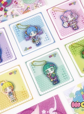 Mog lllustration 魔法少女系列挂件钥匙扣创意亚克力少女昭和风