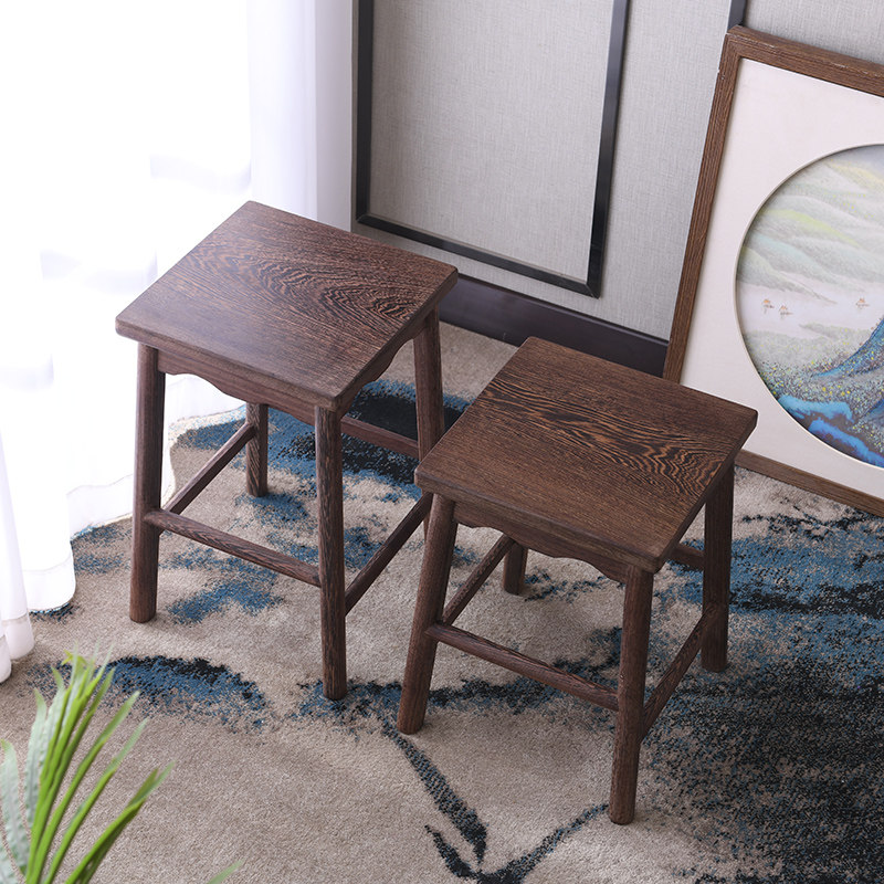 鸡翅木原木方凳实木中式家高用餐凳古筝琴凳板凳餐桌凳子书桌餐椅