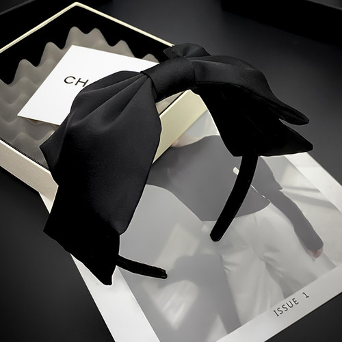 F8甜美黑色蝴蝶结头箍