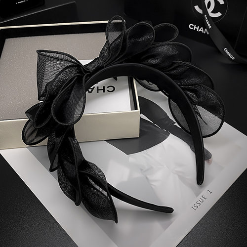 F8超仙网纱大蝴蝶结发箍日韩