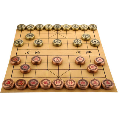 中国象棋套装大号金属铜合金复古风折叠棋盘工艺品摆件5.0单独棋