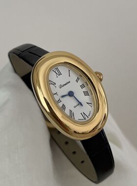 PEIYING女士椭圆浴缸学生皮带小众手表防水时尚轻奢复古气质高级