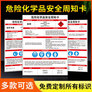 危险化学品安全周知卡硫化钠硫化氢硫脲硫酸硫酸汞告知卡告知牌危险品危化品标志牌标志信息公示牌提示贴定制