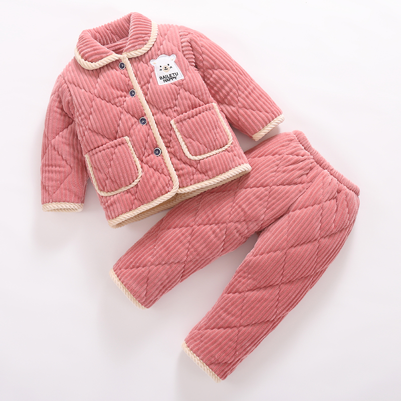 冬季儿童加厚保暖家居服