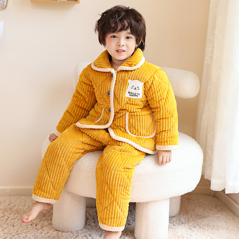 白乐兔夹棉三层加厚款睡衣