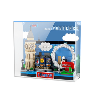 适用乐高40569伦敦明信片迷你天际线防尘透明展示盒相框巴黎北京