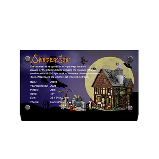 POP适用乐高21341桑德森林姐妹的魔法屋积木展示铭牌亚克力展示架