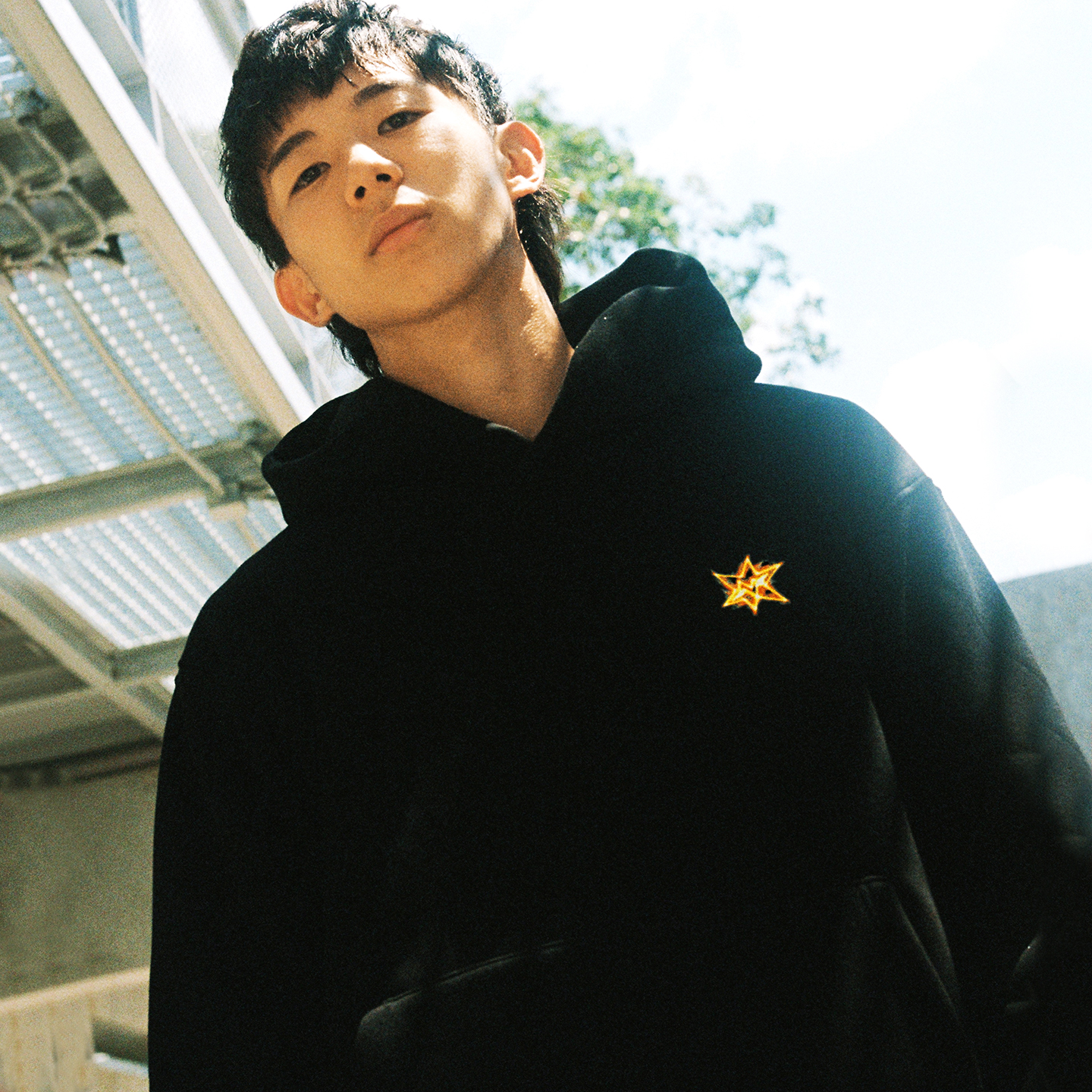 MindError六芒星印花连帽卫衣