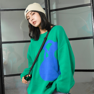 新款 MindError Knit春季 Bird 爱心小鸟logo情侣纯棉针织毛衣潮