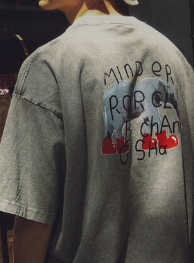 MindError 趣味印花短袖T恤男士2025夏季新款宽松休闲半袖上衣潮