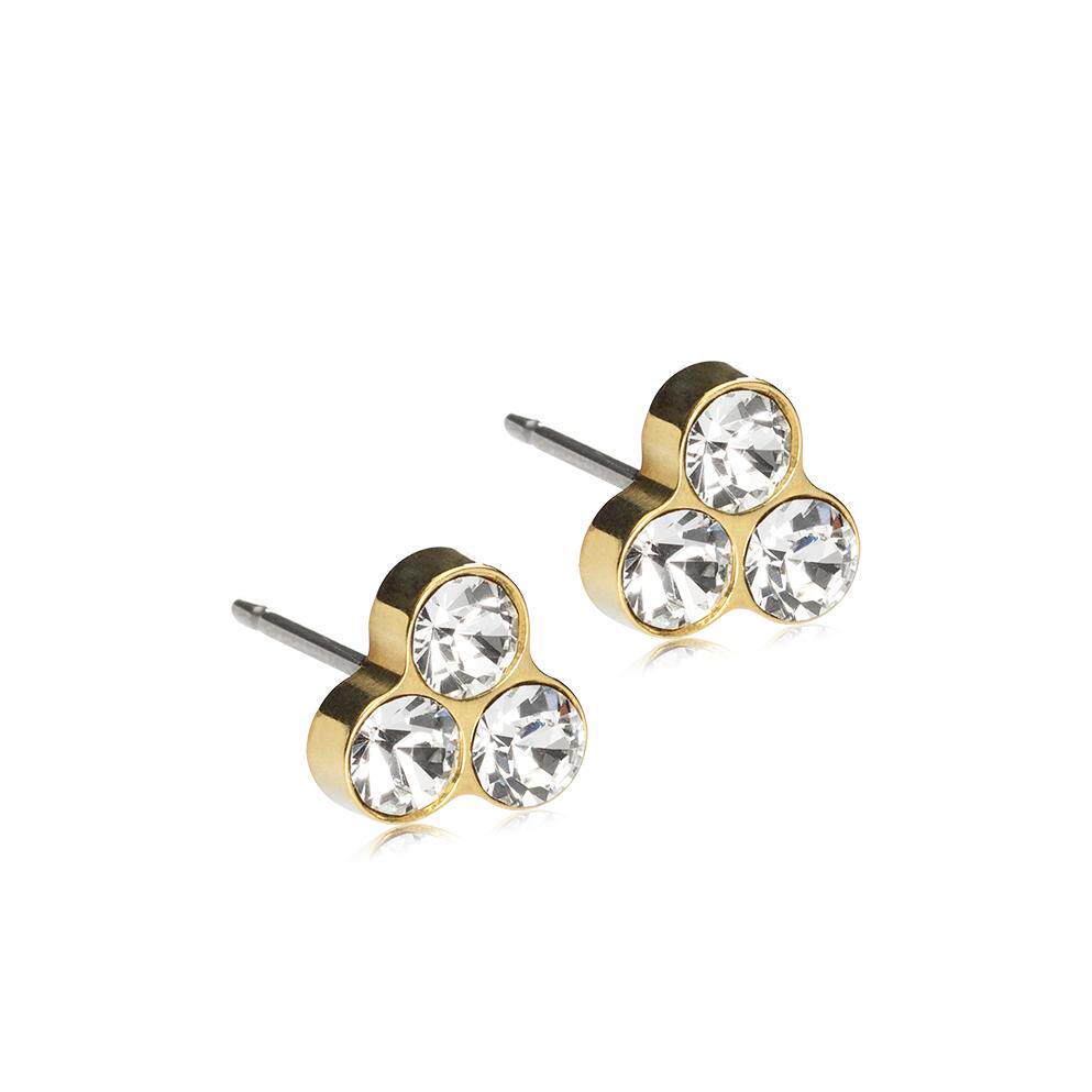 耳钉BLOMDAHL医用钛水晶石