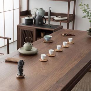 榆木茶桌椅组合一整套实木茶台功夫茶几家用泡茶桌 新中式
