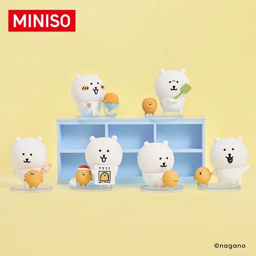 正版MINISO名创优品自嘲熊与鼹薯饼系列手办盲盒潮玩摆件周边礼物
