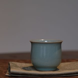 饮古观青小鱼主人杯景德镇汝瓷茶具女士个人专用2025新款高端