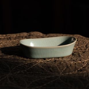 饮古观青元宝茶则景德镇汝瓷茶具女士个人专用2025新款高端