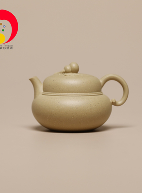 季畅园 JCY-0578【福禄】梨皮本绿 135cc 宜兴紫砂茶壶