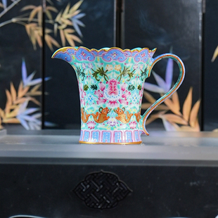 溢珍堂 | 松石绿福在眼前公道杯 容量150ml 景德镇陶瓷