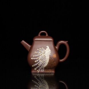 【四方高仕 凤凰】青年大拍陶手朱浩手工制350cc 紫泥 宜兴紫砂壶