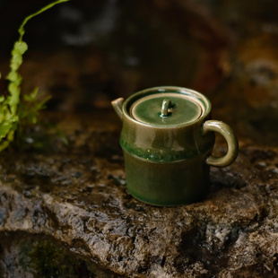 松影琉璃苏打釉-梵山堂-竹节小品壶(W0621)