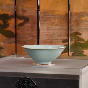 饮古观青斗笠主人杯景德镇汝瓷茶具女士个人专用2025新款高端