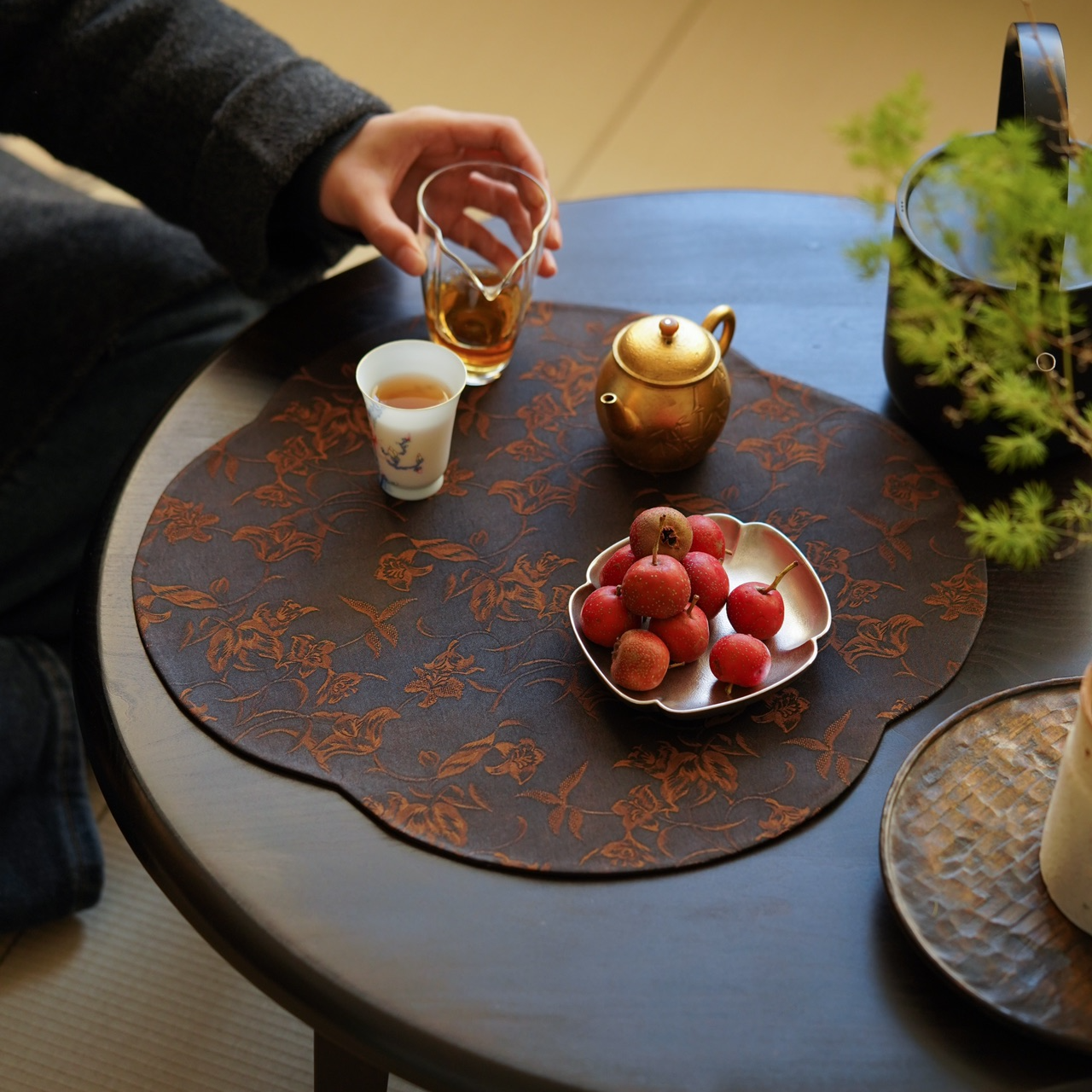 瓷泡泡 | 遇春秋 | 繁花香云纱大海棠 直径40CM景德镇瓷器